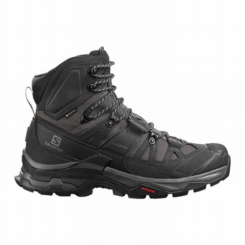 Salomon Israel QUEST 4 GORE-TEX - Mens Hiking Boots - Black (FUTB-41639)